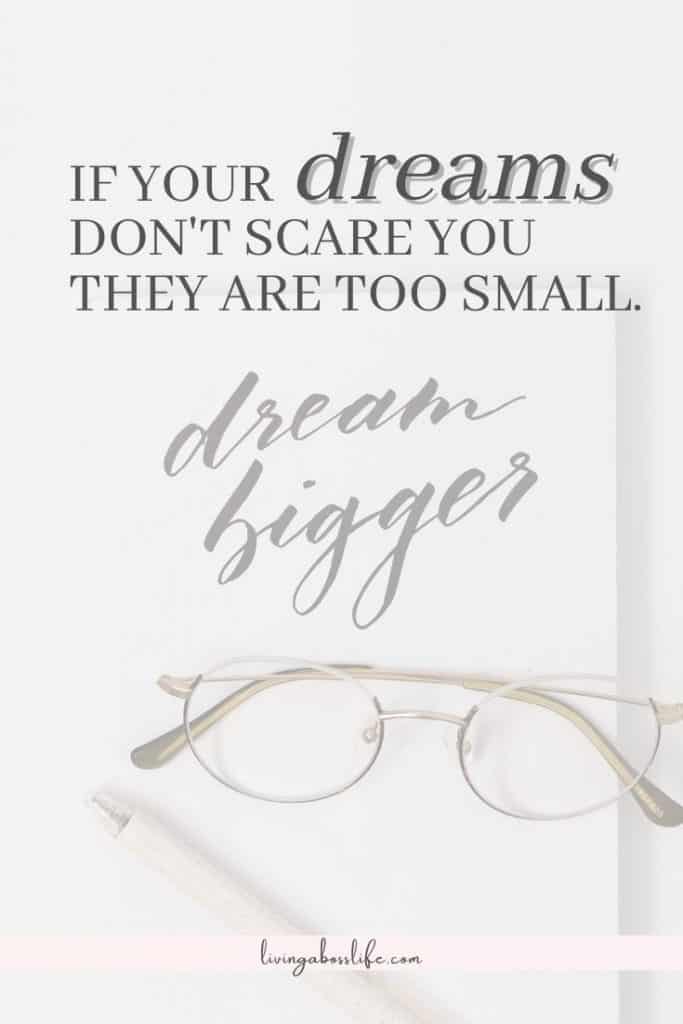 Motivational quotes featuring "If your dreams don't scare you they are too small." -Richard Branson quote on Living A Boss Life#MotivationalQuotes #Success #Goals #DefineYourSuccess #MotivationalQuotesForWomen #MotivationalQuotesForWork #MotivationalQuotesToWorkout #LifeQuotes #PositiveQuotes #QuotesOnHappiness #QuotesOnStrength #QuotesOnEncouragement #QuotesOnSuccess #QuotesHardWork #QuotesToInspire #QuotesToMotivate #Achieve #Confidence #Motivate