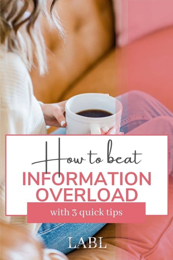 How to beat information overload with 3 quick tips. The world is full of information and it is available at your fingertips. It can be a great thing but it can also be devastating to your health and wellbeing. Learn how to allow yourself some inner peace and calm your mind. 